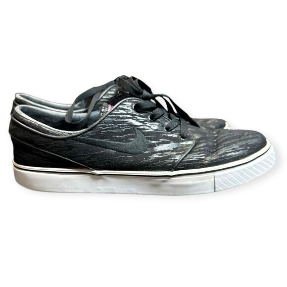 NIKE Men’s Black Canvas Zoom Stefan Janoski “For Daily Use” Skate Shoes Size 10 - Picture 2 of 10
